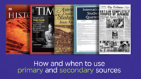Click here to view the video titled Primary & Secondary Sources